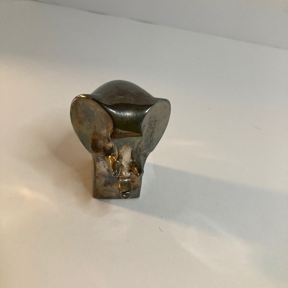 70's Dansk Modernist Metal Elephant Gunnar Cyren Paperweight Decor‎ Japan 2"